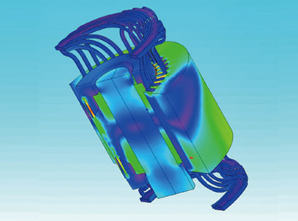 Magnetic flux density distribution
