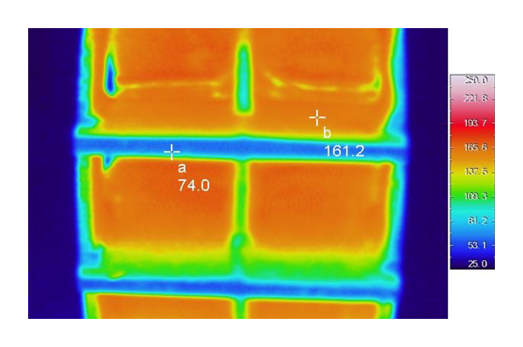Impeller Temperature Distribution Viewed from the Side