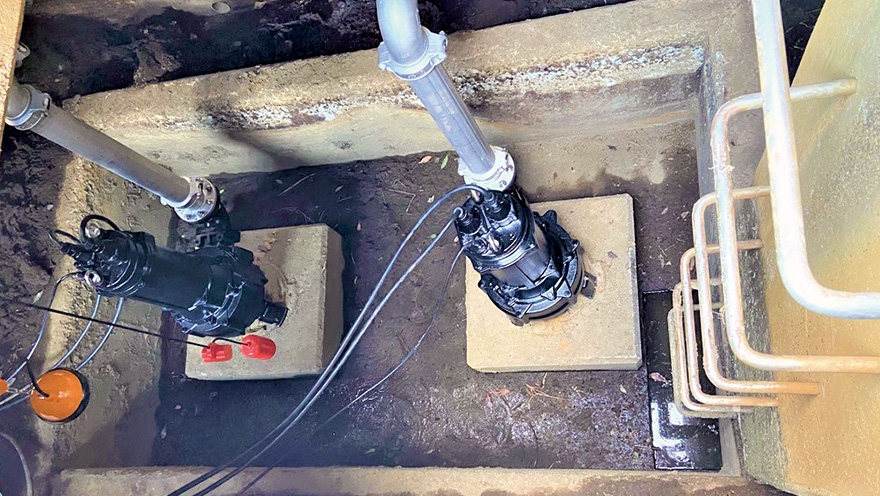 Rainwater drainage system at a welfare facility