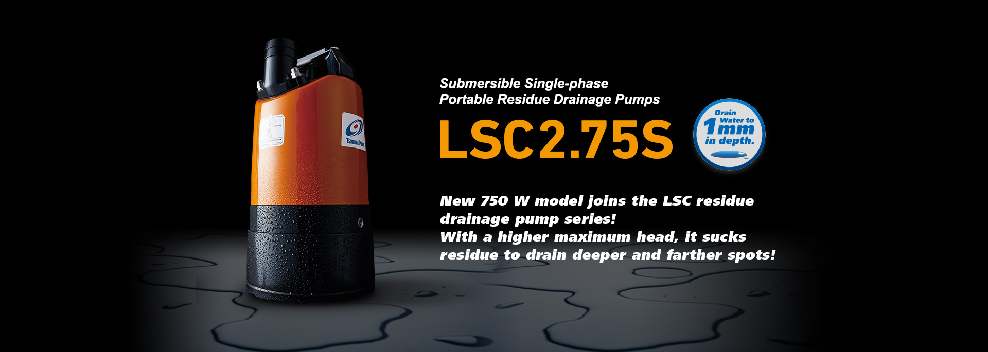 Submersible Single-phase Portable Residue Drainage Pumps LSC2.75S