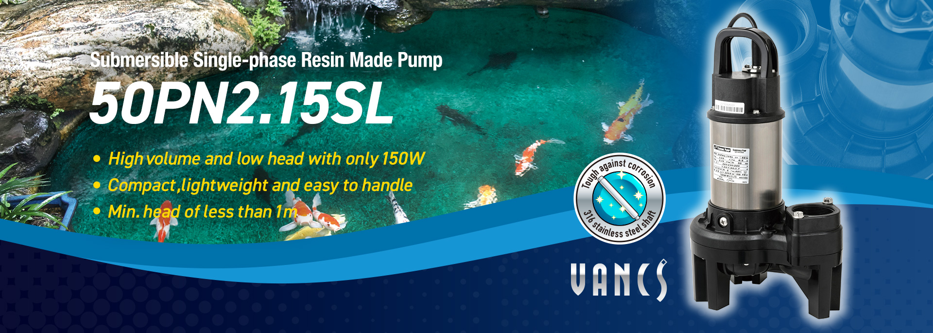Submersible Single-phase Resin Made Pump 50PN2.15SL