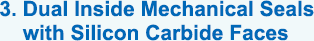 3. Dual Inside Mechanical Seals with Silicon Carbide Faces