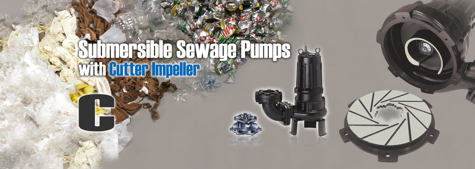 Submersible Sewage Pumps with Cutter Impeller