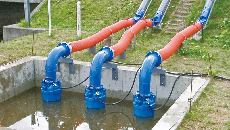 Drainage System against Inland Flooding Caused by Torrential Rain