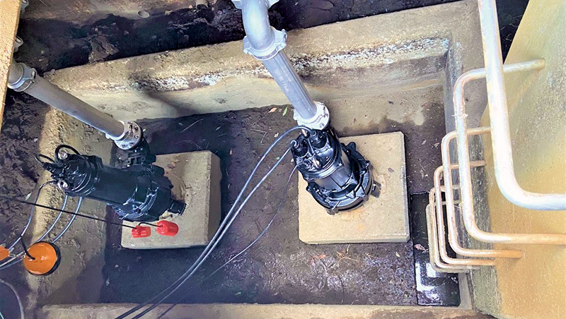 Rainwater drainage system at a welfare facility