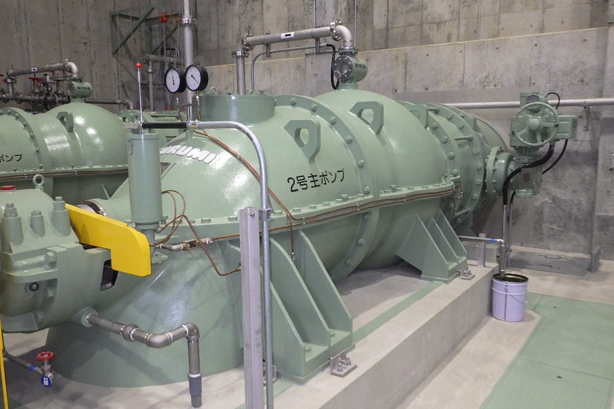 Preventing flooding caused by heavy rainfall through the installation of pumps at drainage pumping stations